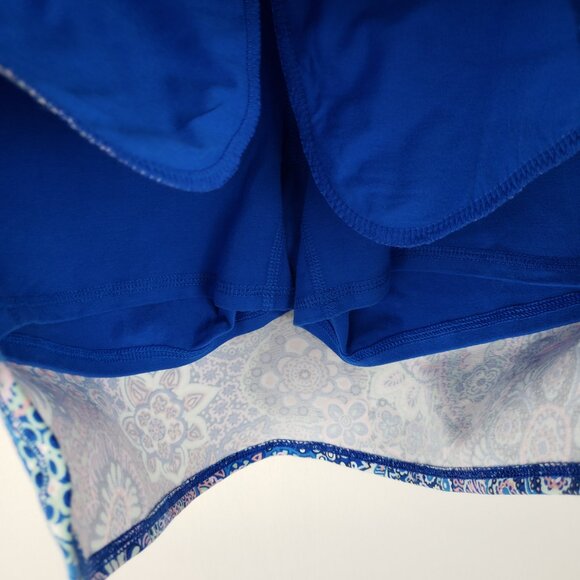 Talbots Everyday Stretch Skort Small Blue Dreamy Paisley Pull On NWT New - Picture 4 of 8